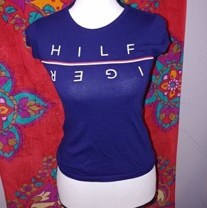 Gently Used Tommy Hilfiger Navy Blue shirt Girls
